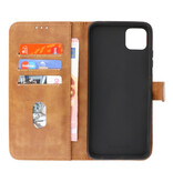 Custodia a portafoglio Bookstyle Custodia per Samsung Galaxy A22 5G marrone