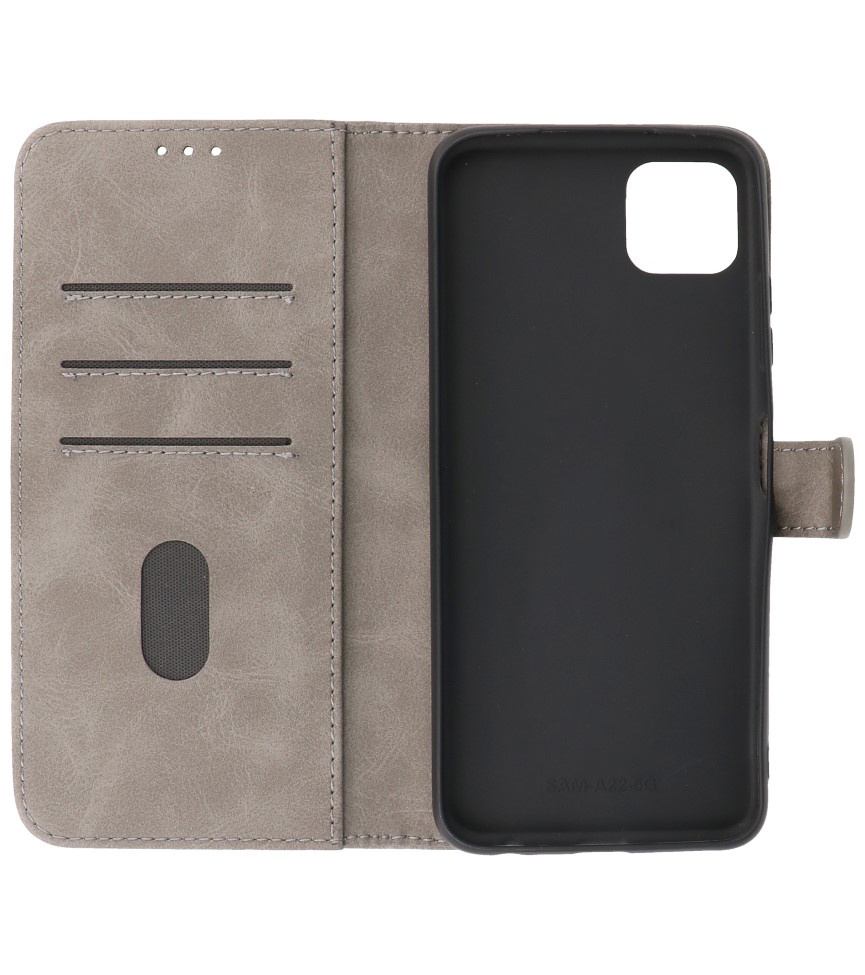 Bookstyle Wallet Cases Case for Samsung Galaxy A22 5G Grey