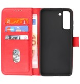 Bookstyle Wallet Cases Case for Samsung Galaxy S21 FE Red