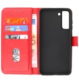 Estuche Bookstyle Wallet Cases para Samsung Galaxy S21 FE Rojo