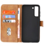 Bookstyle Tegnebog Etui til Samsung Galaxy S21 FE Brun