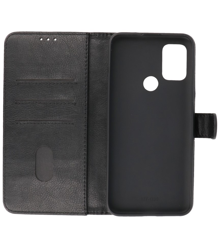 Bookstyle Wallet Cases Hülle für Motorola Moto G30 - G10 Schwarz