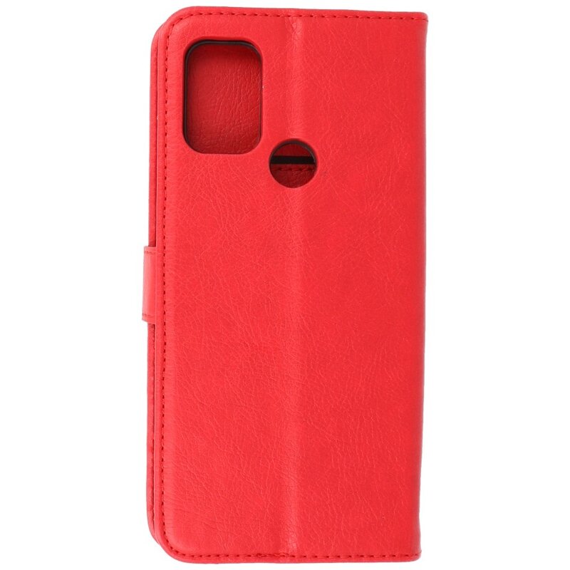 Bookstyle Wallet Cases Etui pour Motorola Moto G30 - G10 Rouge
