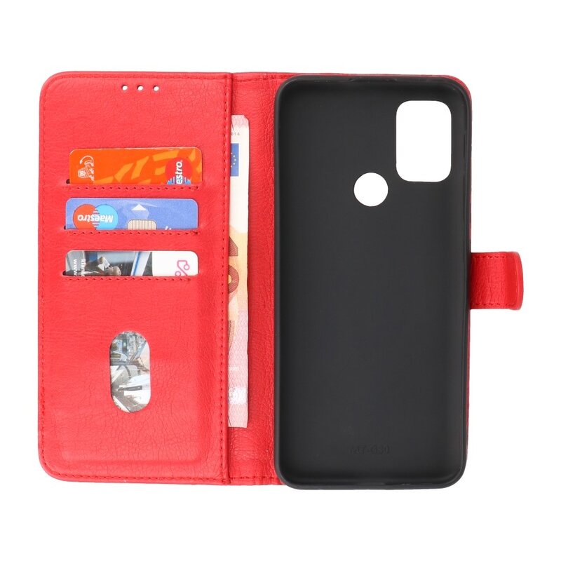 Estuche Bookstyle Wallet Cases para Motorola Moto G30 - G10 Rojo