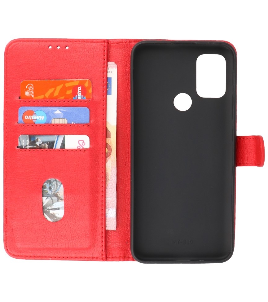 Bookstyle Wallet Cases Case for Motorola Moto G30 - G10 Red