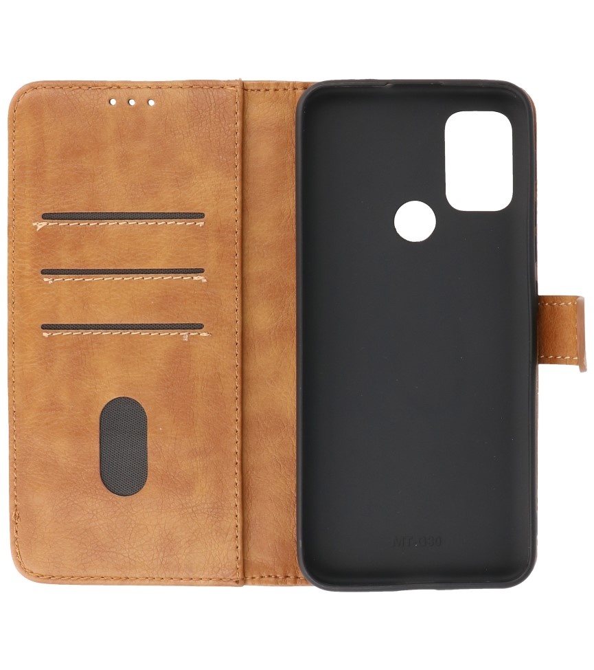 Bookstyle Wallet Cases Case for Motorola Moto G30 - G10 Brown