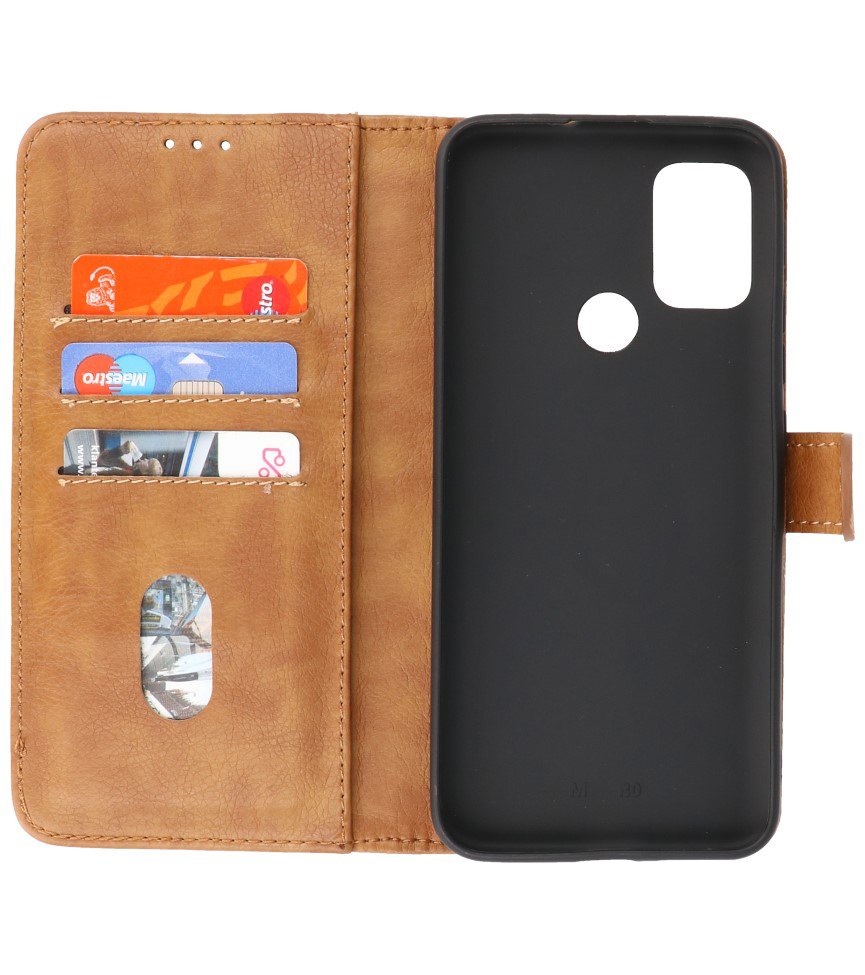 Bookstyle Tegnebog Etui til Motorola Moto G30 - G10 Brun