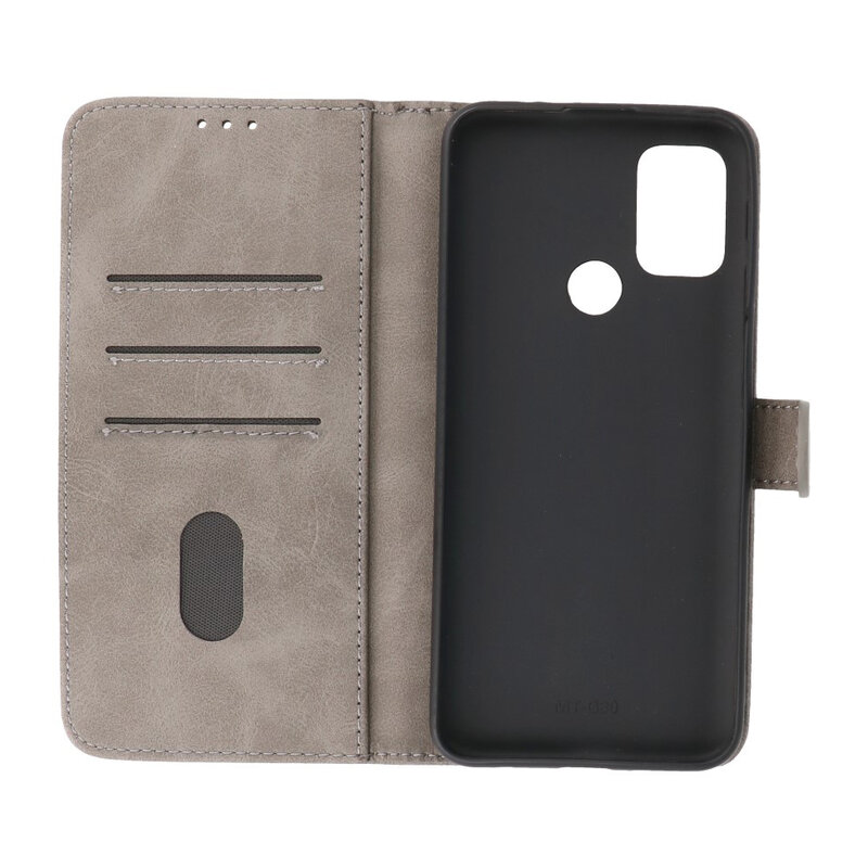 Bookstyle Wallet Cases Hülle für Motorola Moto G30 - G10 Grau