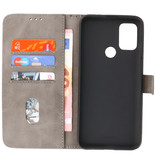 Bookstyle Wallet Cases Etui pour Motorola Moto G30 - G10 Gris