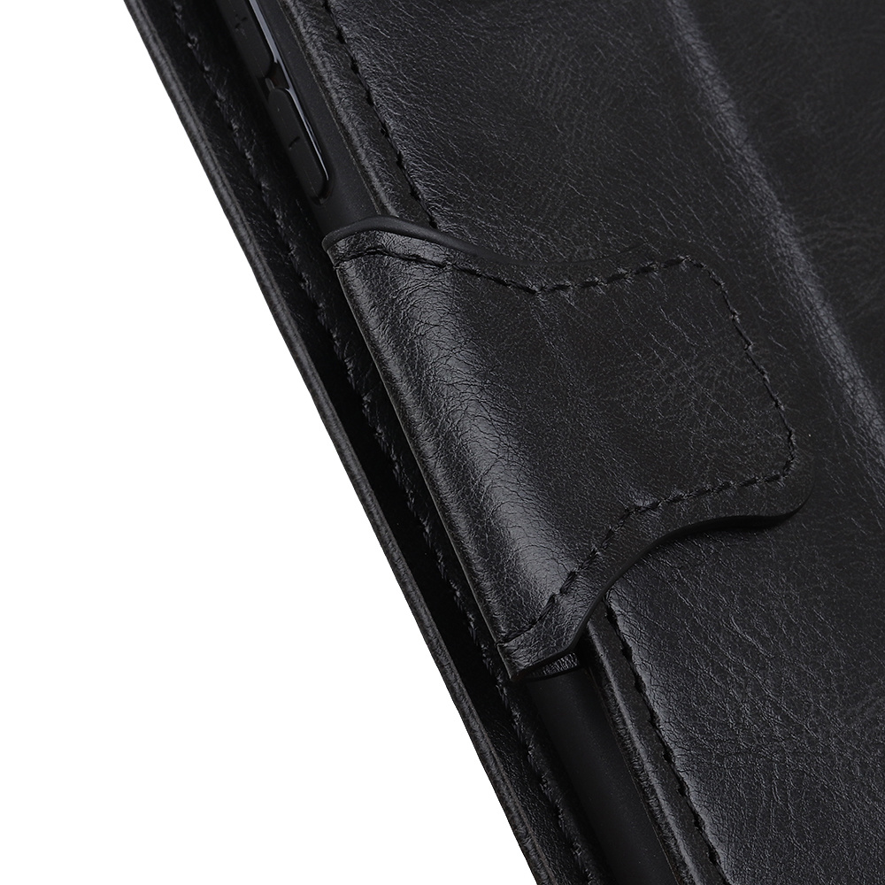Pull Up PU Leather Bookstyle para Oppo Reno 6 Pro Plus 5G Negro