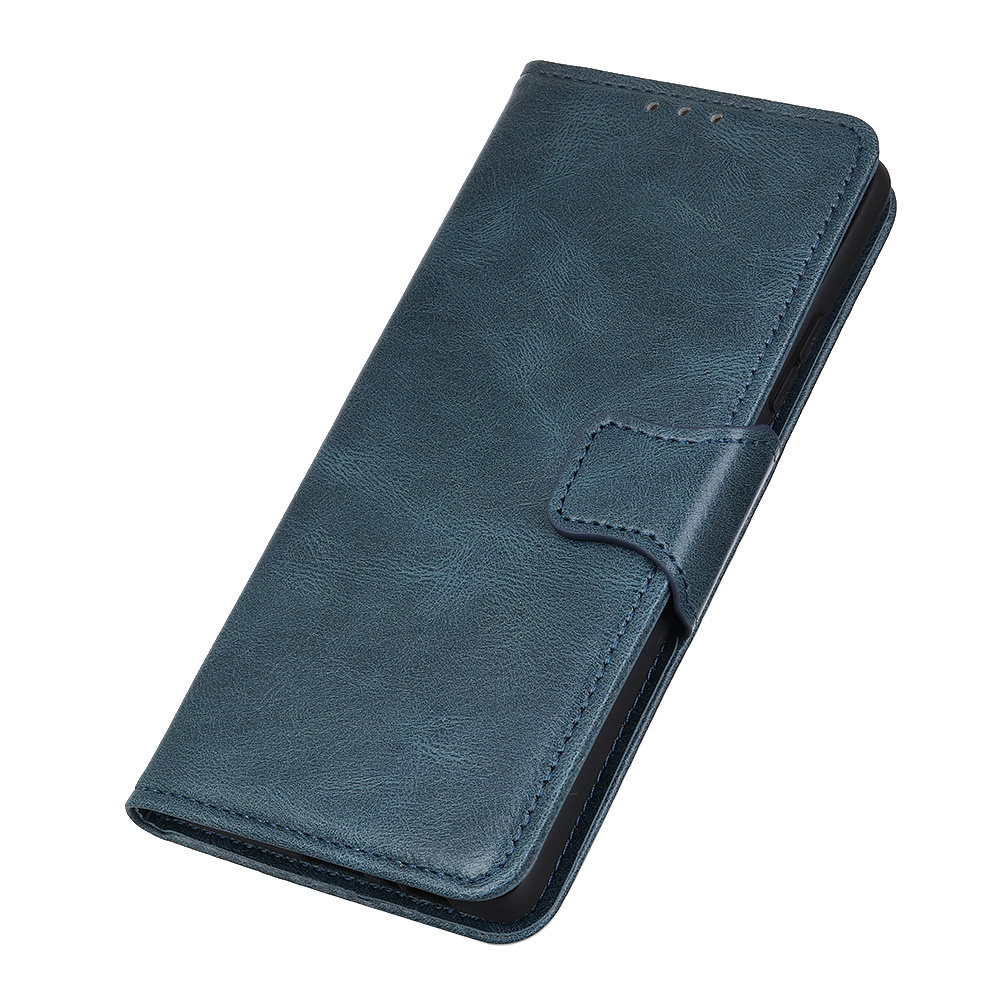 Style de livre en cuir PU pour Oppo Reno 6 Pro Plus 5G bleu