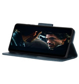 Pull Up PU-Leder Bookstyle für OnePlus Nord CE 5G Blau