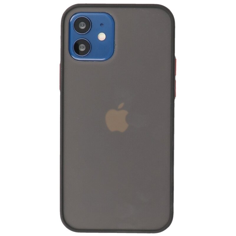 Estuche rígido con combinación de colores para iPhone 12 Mini Negro