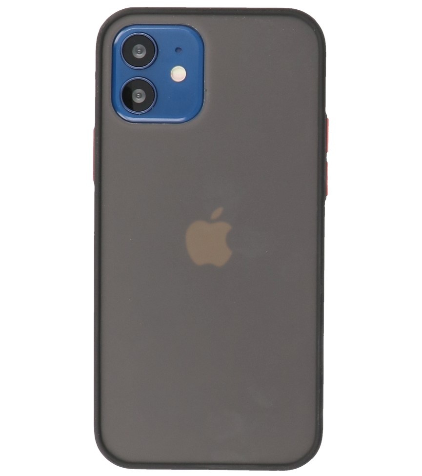 Estuche rígido con combinación de colores para iPhone 12 Mini Negro