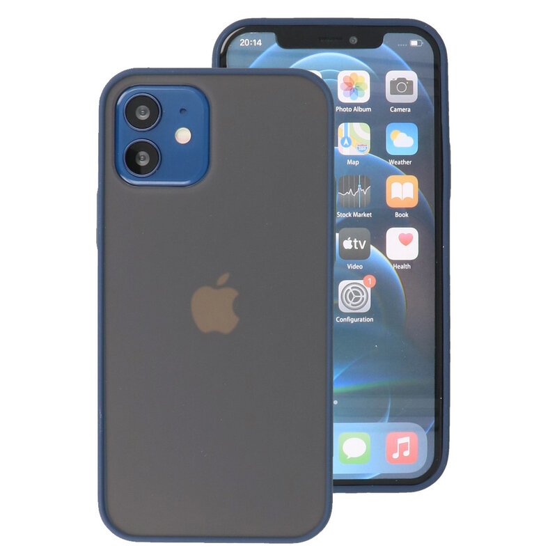 Custodia rigida con combinazione di colori per iPhone 12 Mini nera