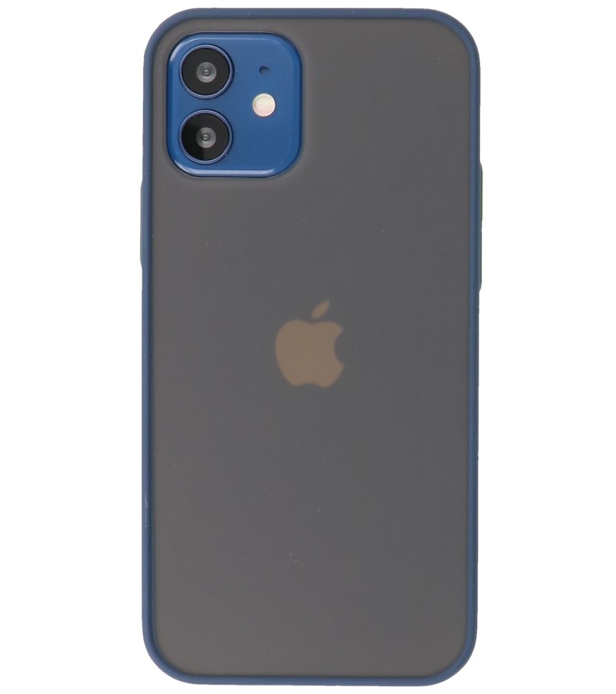 Estuche rígido con combinación de colores para iPhone 12 Mini Azul