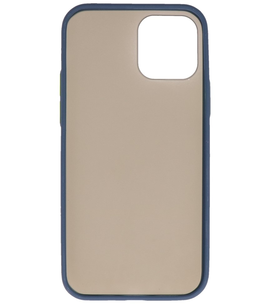 Coque Rigide Combinaison de Couleurs pour iPhone 12 Mini Bleu