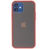 Custodia rigida con combinazione di colori per iPhone 12 Mini rossa