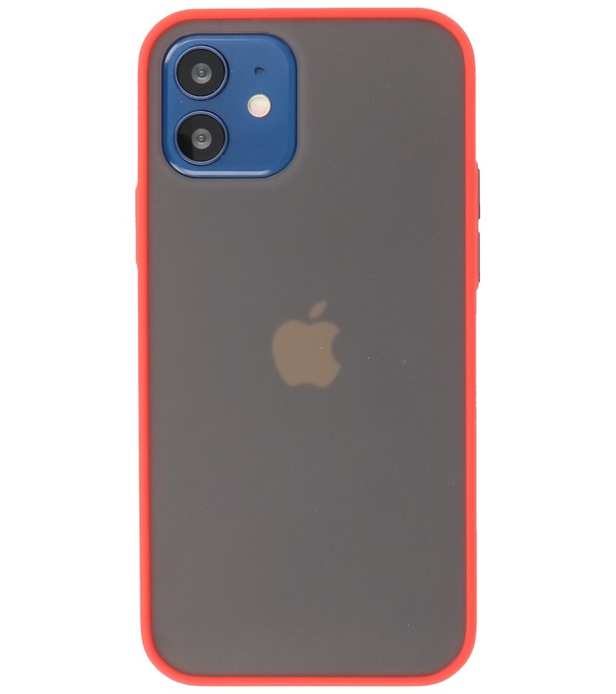 Coque Rigide Combinaison de Couleurs pour iPhone 12 Mini Rouge