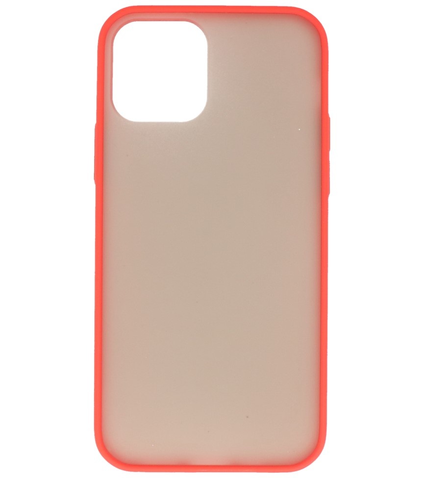 Estuche rígido con combinación de colores para iPhone 12 Mini Rojo