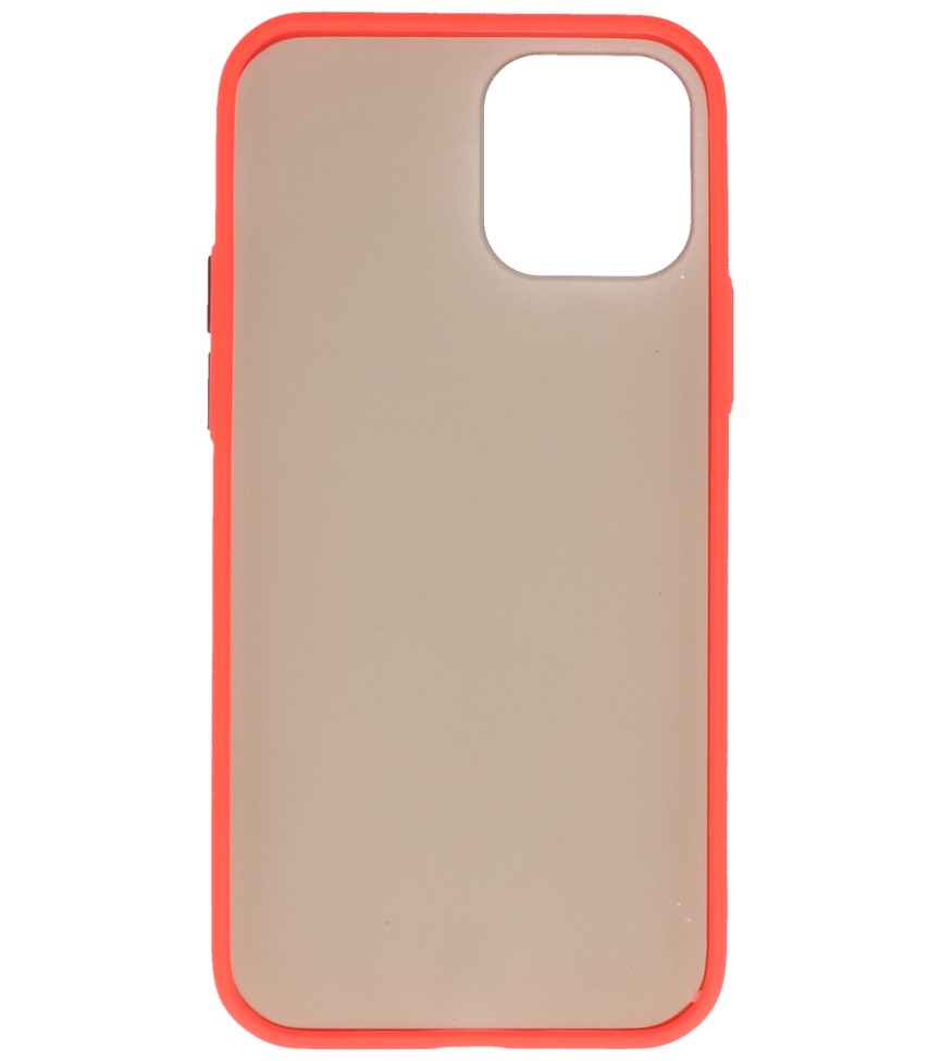 Custodia rigida con combinazione di colori per iPhone 12 Mini rossa