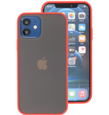 Estuche rígido con combinación de colores para iPhone 12 Mini Rojo