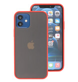 Custodia rigida con combinazione di colori per iPhone 12 Mini rossa