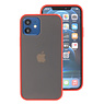 Custodia rigida con combinazione di colori per iPhone 12 Mini rossa