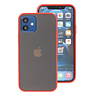 Estuche rígido con combinación de colores para iPhone 12 Mini Rojo