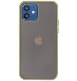 Custodia rigida con combinazione di colori per iPhone 12 Mini verde
