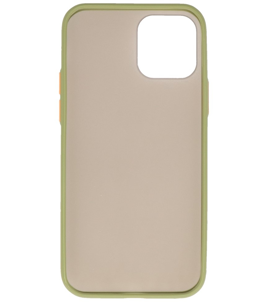 Estuche rígido con combinación de colores para iPhone 12 Mini Verde