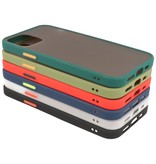Custodia rigida con combinazione di colori per iPhone 12 Mini verde