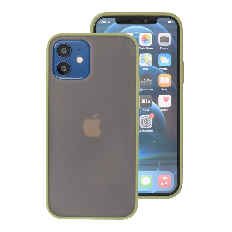 Color Combination Hard Case for iPhone 12 Mini Green