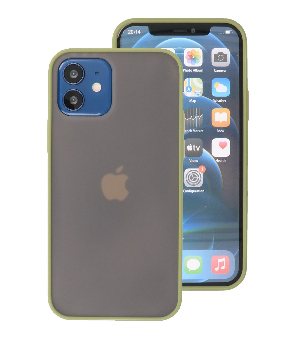 Coque Rigide Combinaison De Couleurs Pour iPhone 12 Mini Vert