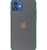 Étui rigide à combinaison de couleurs pour iPhone 12 Mini vert foncé