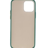 Estuche rígido con combinación de colores para iPhone 12 Mini Verde oscuro