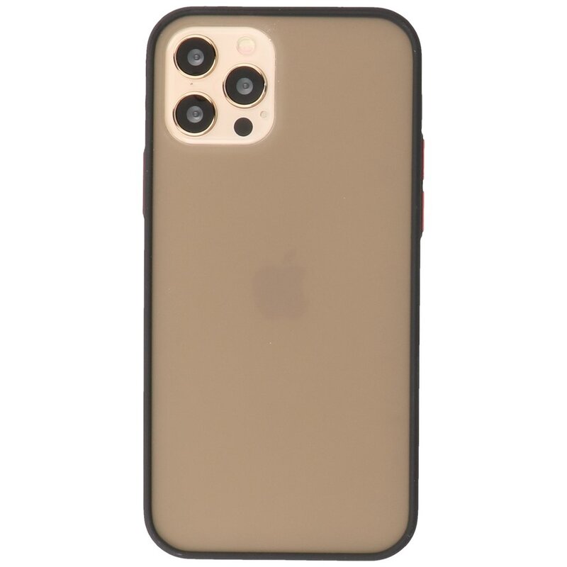 Custodia rigida con combinazione di colori per iPhone 12 - 12 Pro nera