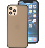 Kleurcombinatie Hard Case voor iPhone 12 - 12 Pro Zwart