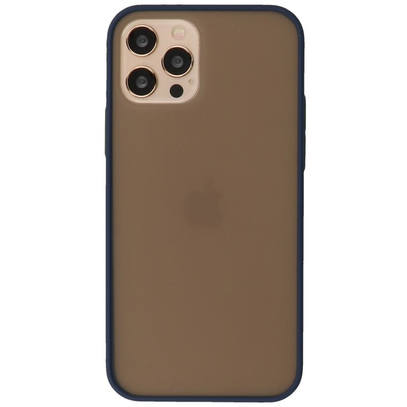 Estuche rígido con combinación de colores para iPhone 12 - 12 Pro Azul