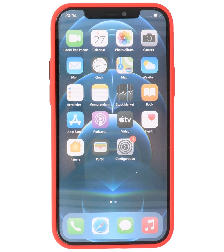 Color Combination Hard Case for iPhone 12 - 12 Pro Red