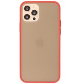 Estuche rígido con combinación de colores para iPhone 12 - 12 Pro Rojo