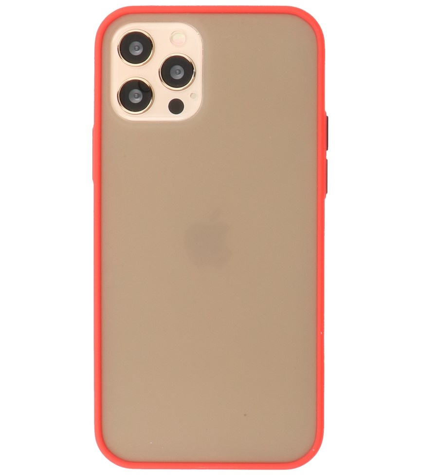 Coque Rigide Combinaison de Couleurs pour iPhone 12 - 12 Pro Rouge