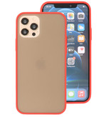 Estuche rígido con combinación de colores para iPhone 12 - 12 Pro Rojo