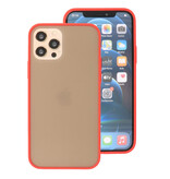 Estuche rígido con combinación de colores para iPhone 12 - 12 Pro Rojo