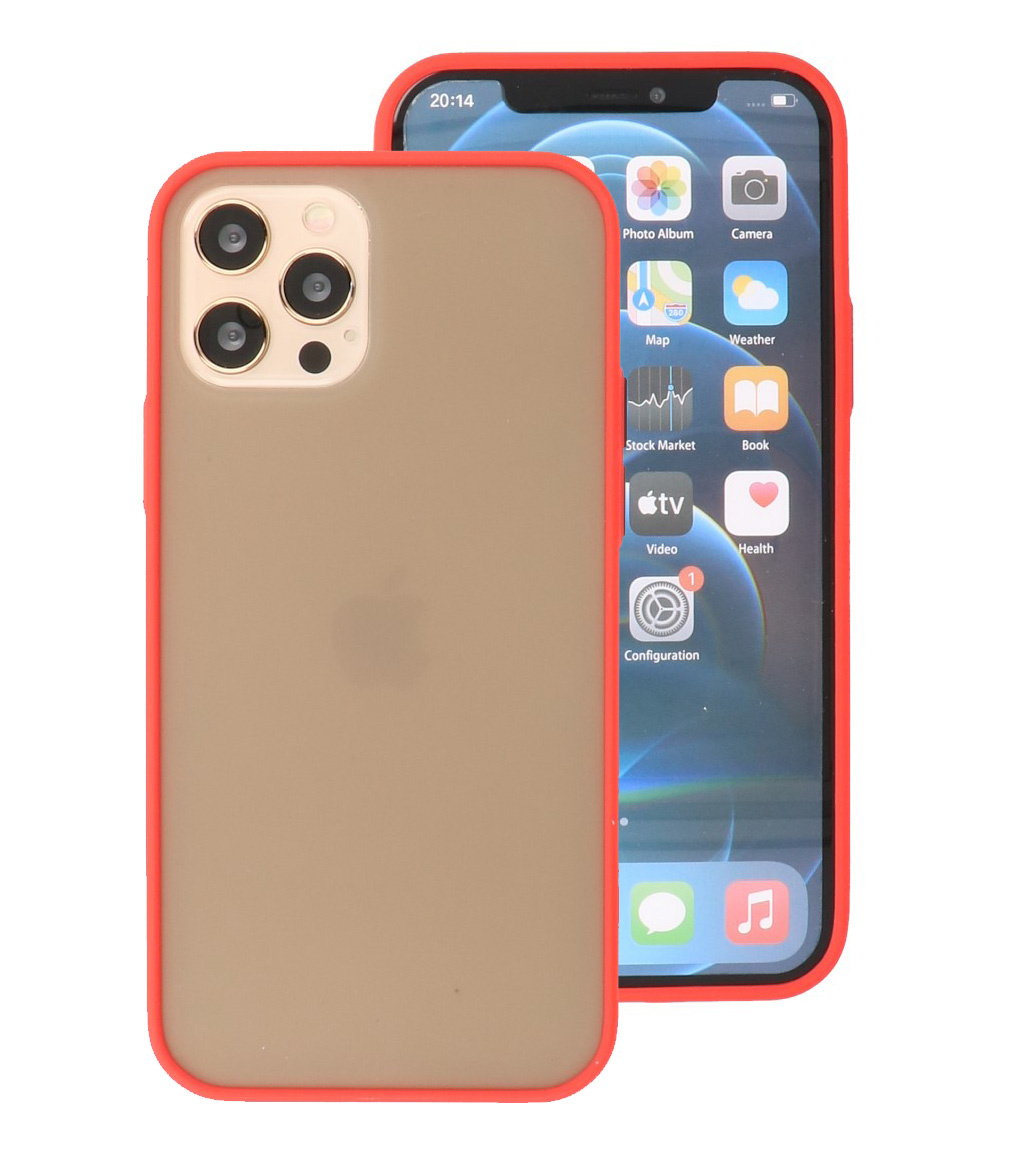 Kleurcombinatie Hard Case voor iPhone 12 - 12 Pro Rood