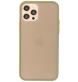 Custodia rigida con combinazione di colori per iPhone 12 - 12 Pro Verde
