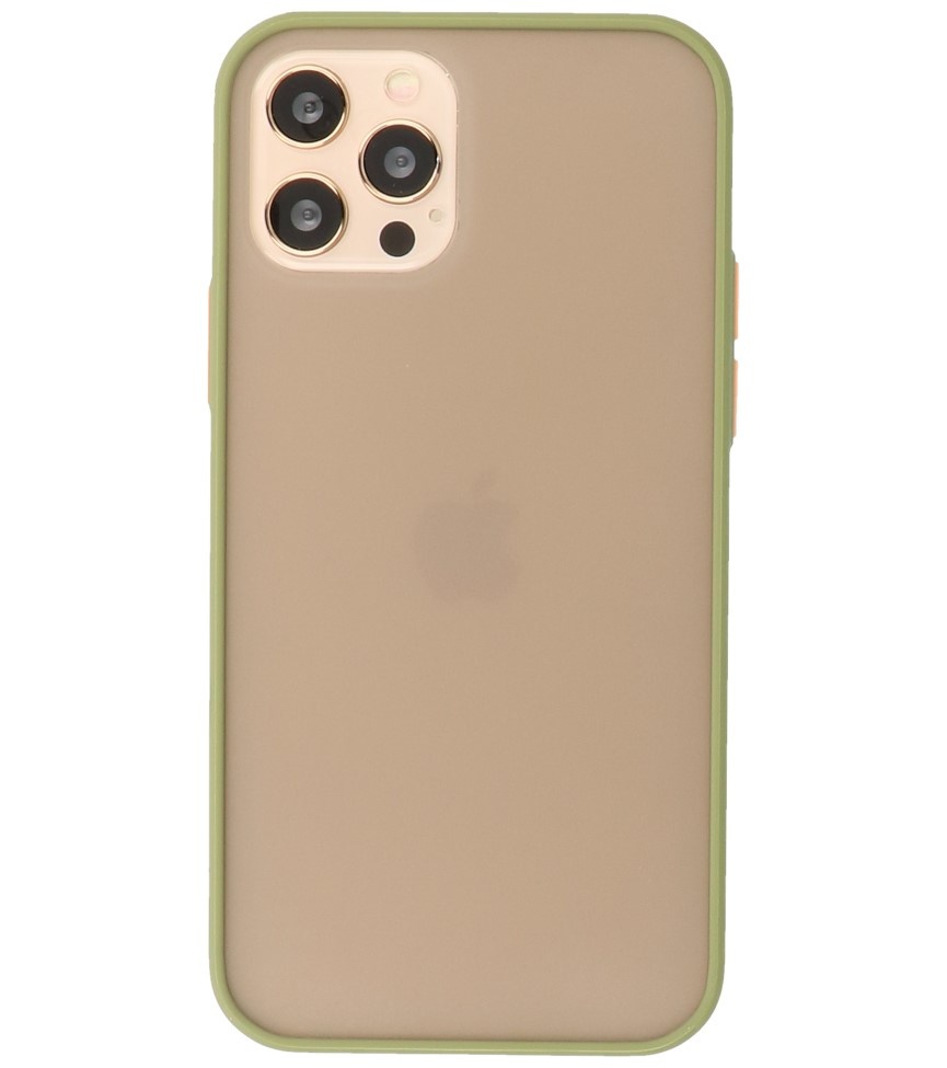 Color Combination Hard Case for iPhone 12 - 12 Pro Green