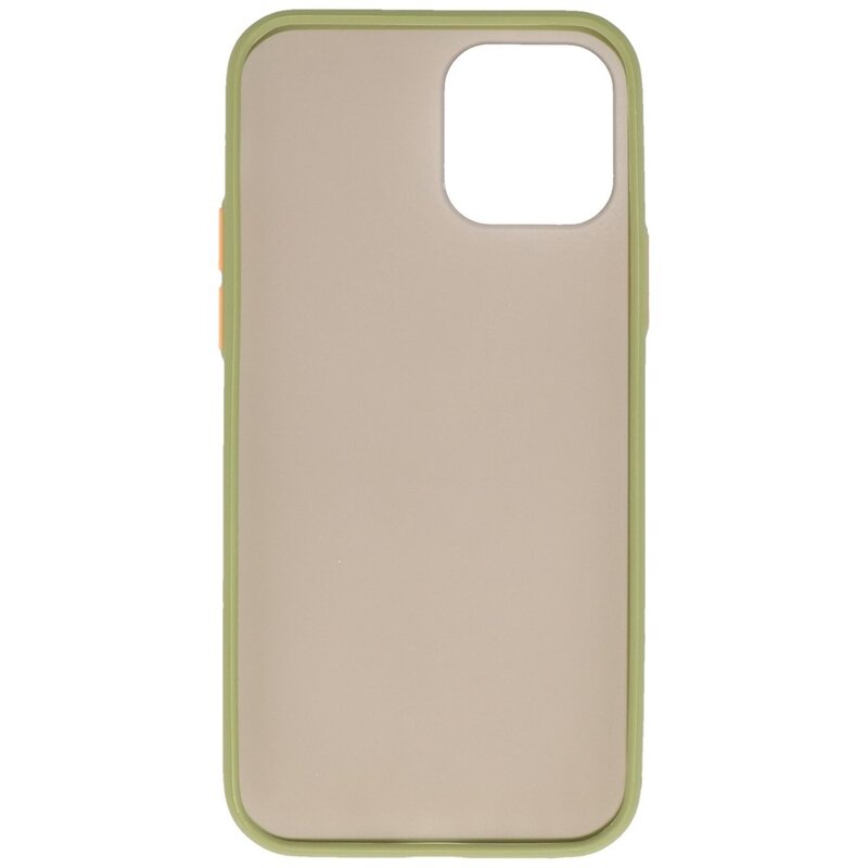 Estuche rígido con combinación de colores para iPhone 12 - 12 Pro Verde