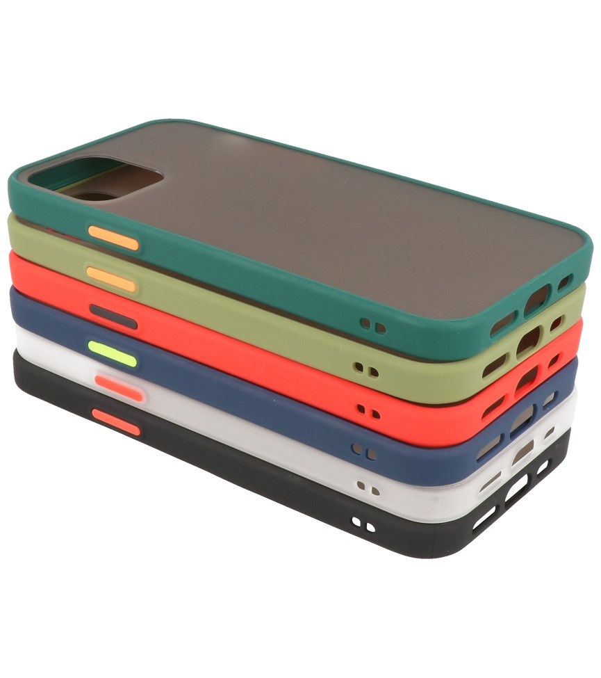 Color Combination Hard Case for iPhone 12 - 12 Pro Green