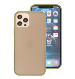 Coque Rigide Combinaison de Couleurs pour iPhone 12 - Vert Pro